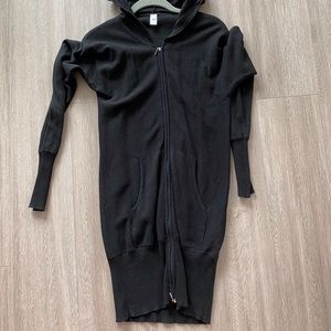 Gap cashmere and cotton blend zip long hoodie